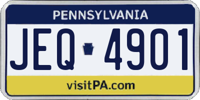 PA license plate JEQ4901