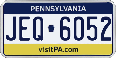 PA license plate JEQ6052
