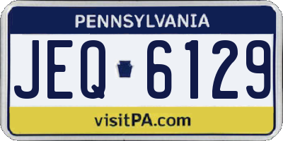 PA license plate JEQ6129