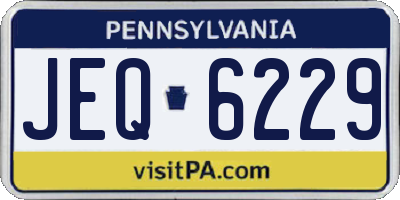 PA license plate JEQ6229