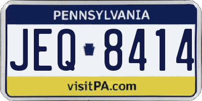 PA license plate JEQ8414