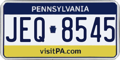 PA license plate JEQ8545