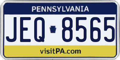 PA license plate JEQ8565