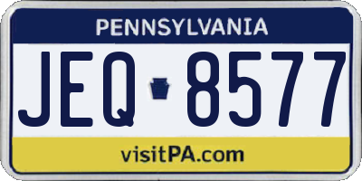 PA license plate JEQ8577