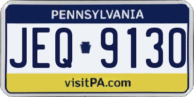 PA license plate JEQ9130