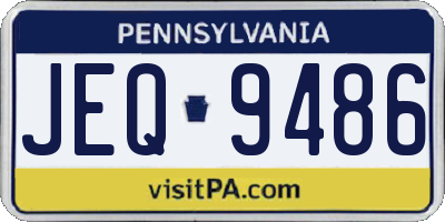 PA license plate JEQ9486