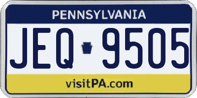 PA license plate JEQ9505