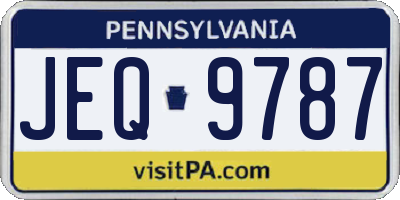 PA license plate JEQ9787