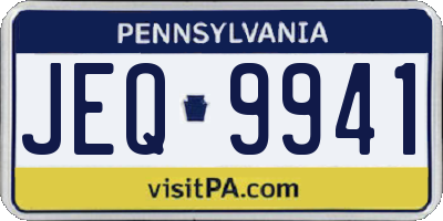 PA license plate JEQ9941
