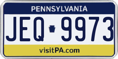 PA license plate JEQ9973