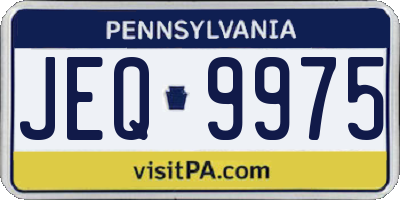 PA license plate JEQ9975