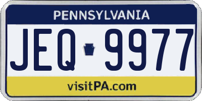 PA license plate JEQ9977