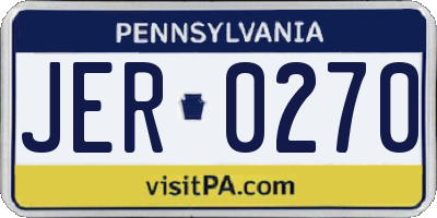PA license plate JER0270