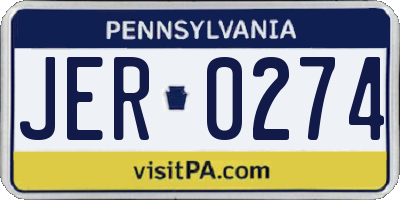 PA license plate JER0274