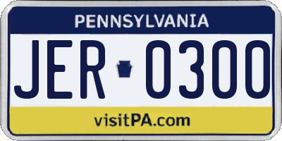 PA license plate JER0300