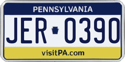 PA license plate JER0390