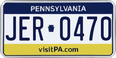 PA license plate JER0470