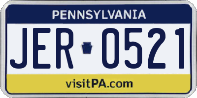 PA license plate JER0521
