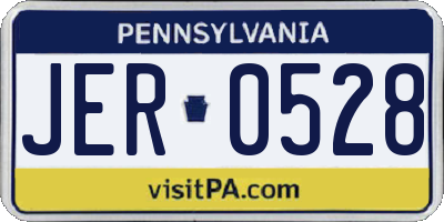PA license plate JER0528