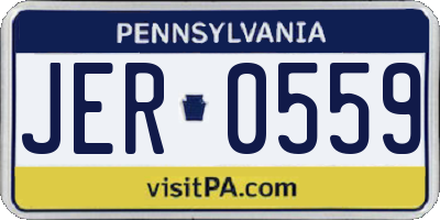 PA license plate JER0559