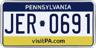PA license plate JER0691