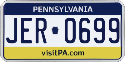 PA license plate JER0699