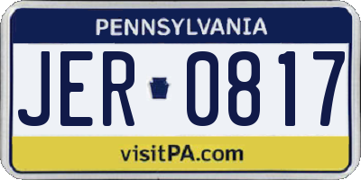 PA license plate JER0817