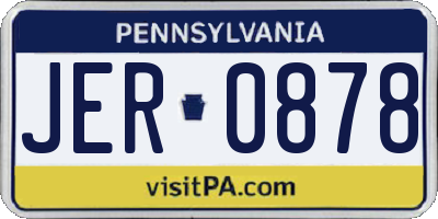 PA license plate JER0878