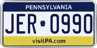 PA license plate JER0990