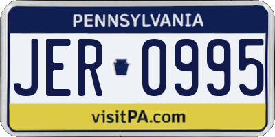 PA license plate JER0995
