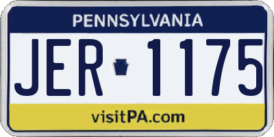PA license plate JER1175