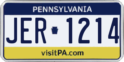 PA license plate JER1214