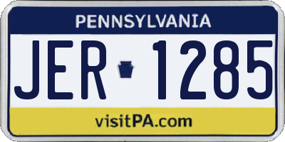 PA license plate JER1285