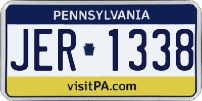PA license plate JER1338