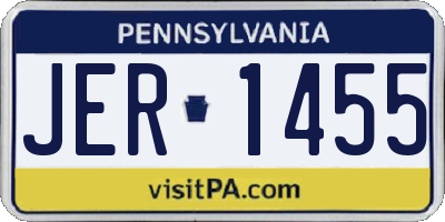 PA license plate JER1455