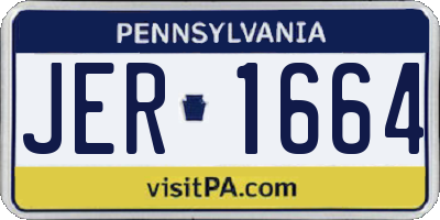 PA license plate JER1664