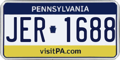 PA license plate JER1688