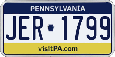 PA license plate JER1799