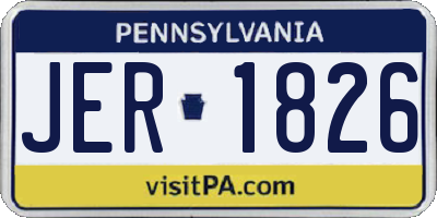 PA license plate JER1826