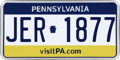 PA license plate JER1877