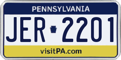 PA license plate JER2201