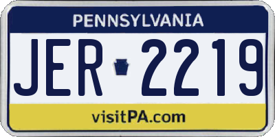 PA license plate JER2219