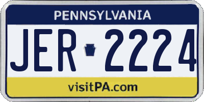 PA license plate JER2224