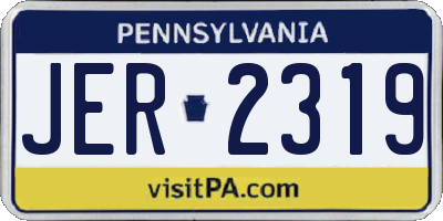 PA license plate JER2319