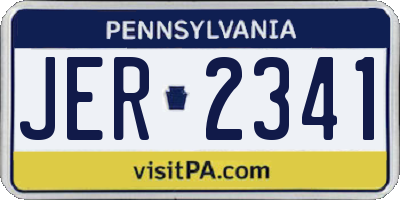PA license plate JER2341