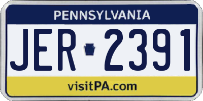 PA license plate JER2391