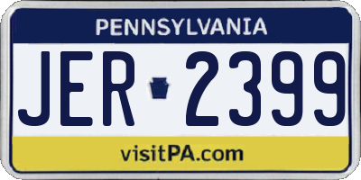 PA license plate JER2399