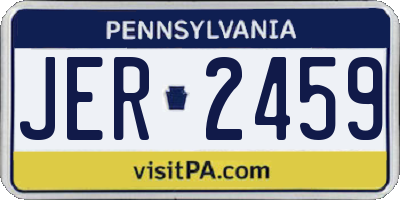 PA license plate JER2459