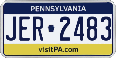 PA license plate JER2483