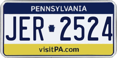 PA license plate JER2524